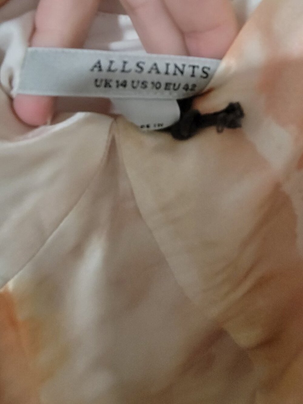 AllSaints Melody Marea Silk-Blend Slip Dress - Picture 6 of 8
